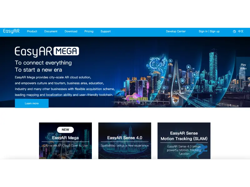 EasyAR website