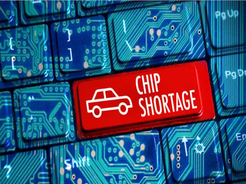 A graphical illustration showing the global semiconductor shortage.