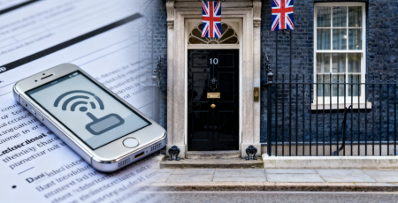 Abstract visual of UK government oversight and telecom service pricing