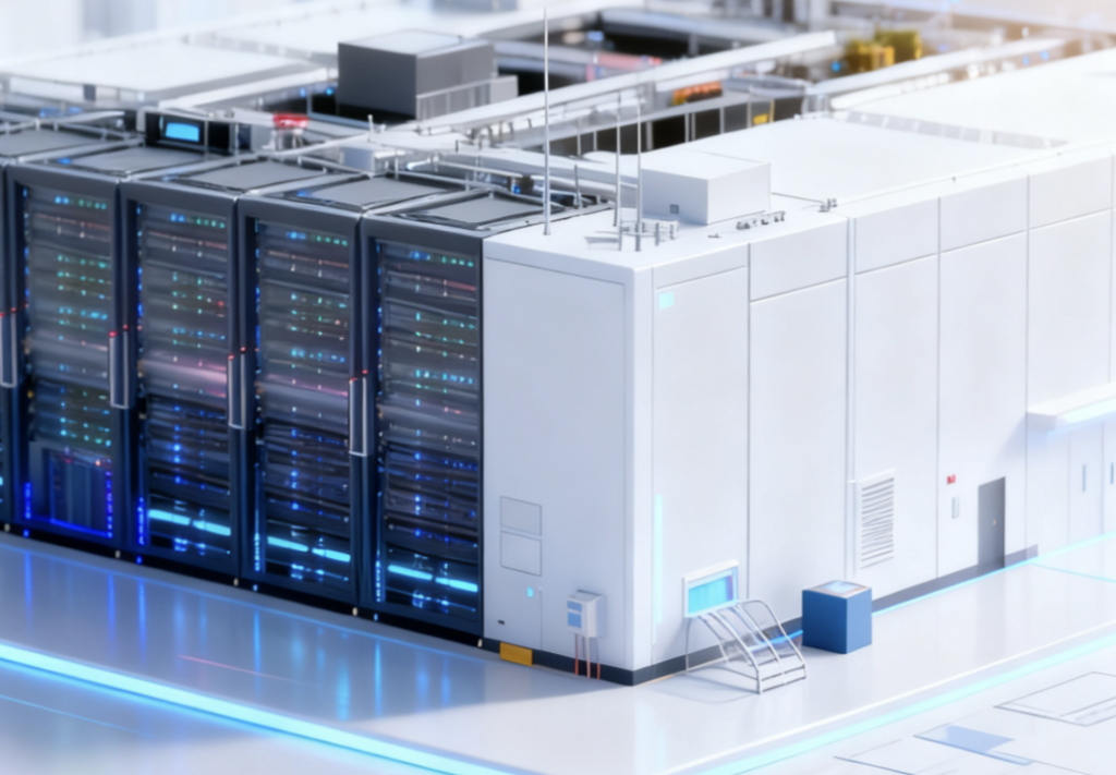 Deutsche Telekom and Schwarz Group in advanced talks to build joint ‘AI gigafactory’ data centre Rows of modern server racks symbolising the development of a major AI data centre in Germany