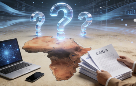 Abstract visualization of Africa’s CAIGA initiative deliberations