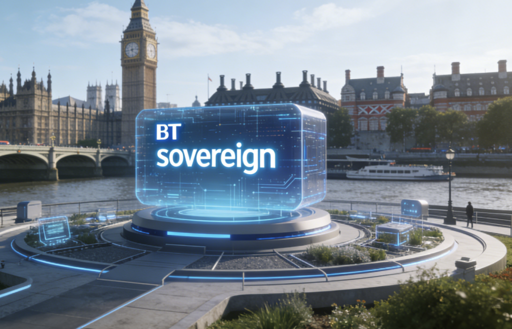 BT unveils ‘sovereign’ data platform to bolster UK’s data security and AI readiness Abstract visualization of BT’s sovereign data platform