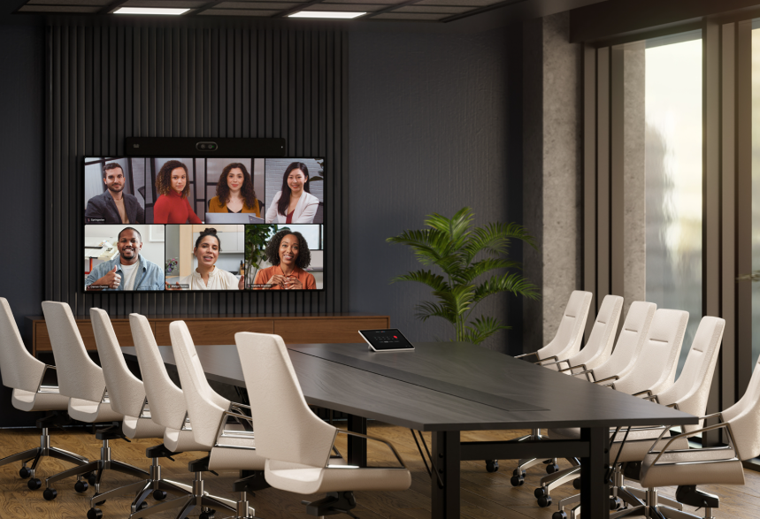 Logitech unveils Rally AI cameras for hybrid video conferencing AI-enabled-video-conferencing-in-modern-hybrid-boardrooms